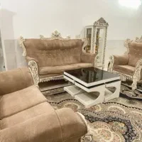 مبل هفت نفره +جلومبلی ساعت وبوفه ست