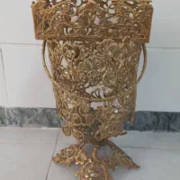 سطل آشغال و جا دستمال کاغذی برنز