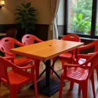 میز و صندلی پلاستیکی حصیری