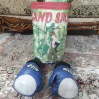 یک عدد کیسه بوکس با دستکش