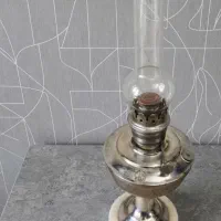 چراغ نفتی (گردسوز ازادگان)جنس پایه سنگی بدنه برنجی