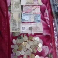 سکه با اسکناس  قدیمی