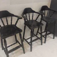 صندلی چوبی مشکی
