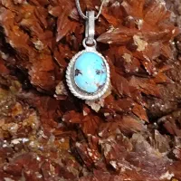 گردنی نقره نگین فیروزه نیشابور