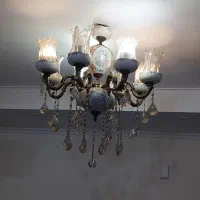 لوستر ۸ شاخه جنس برنجی سرامیکی