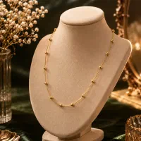 گردنبند توپی جنس استیل رنگ ثابت