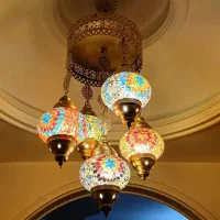 لوسترمراکشی آویزپنج‌شعله‌سقفی