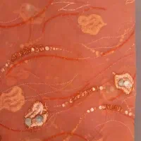 پارچه کار شده  با صدف طبیعی