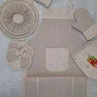 سرویس آشپزخانه پارچه ای کتان نخ