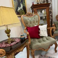 دو عدد (جفت) آباژور قدمت دار برنزی اصل