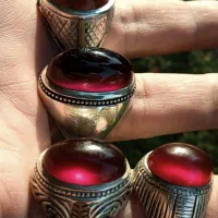 انگشتر کلکسیونی.ممی سعادت عقیق یمنی کهنه