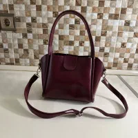 کیف دستی دوشی  رنگ عنابی