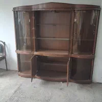 بوفه چوبی درب شیشه