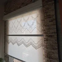 پرده زبرا آستر دار