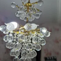 لوستر کریستالی ۶شعله  سالم در حد نو