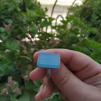 انگشتر عقیق آبی خطی رکاب صفوی