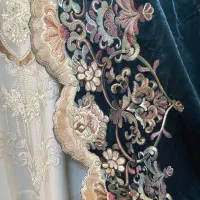 پرده دکوری مخمل گلدوزی