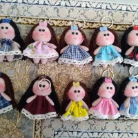 عروسک آویز و جاکلیدی مو فرفری