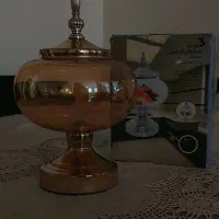 شکلات‌خوری پایه‌دار درب‌دار طرح رزگلد با جعبه