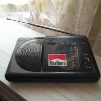 رادیو قدیمی Marlboro دو موج FM AM سالم روشن