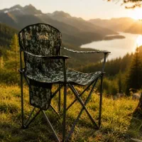 صندلی تاشوضربدری برزنتی صندلی ومیز دسته دارکمپینگ