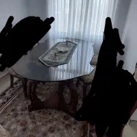 میز نهارخوری راش پایه گلدانی بدون صندلی
