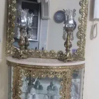 آینه و شمعدان بوفه دار