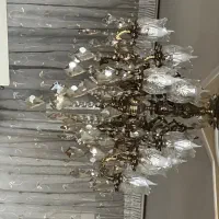 2عدد لوستر برنج ۶شاخه بزرگ و ۶شاخه کوچک
