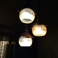 لوستر چوبی ۳شاخه