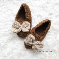 پاپوش دستبافت بچگانه پاپیونی