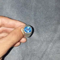 انگشتر نقره توپاز سوئیسی