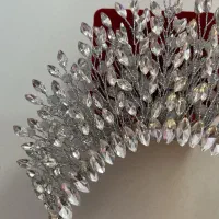 تاج عروس دستساز و شکیل تمام سنگ