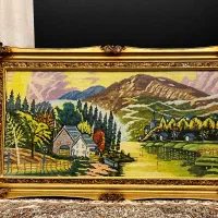 تابلو کوبلن دست دوز قدیمی سنگین آنتیک ۱۲۰در ۷۰