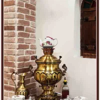 سماور گازی 12 لیتری طرح دار آنتیک