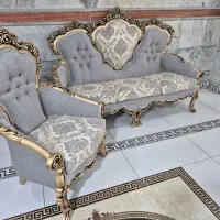 مبل کلاسیک افسون ۷نفره دوبله تشک مبلمان شاهان