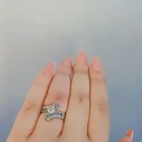حلقه نگین دار نقره