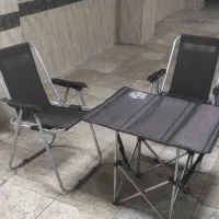 صندلی و میز طبیعت گردی نه فنره