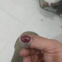 یاقوت سرخ رکاب نقره اصل