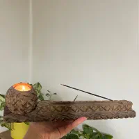جا شمع و عودی چوبی