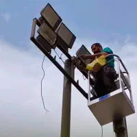 سیمکشی برقکار نورپردازی  روشنایی ساختمان سوله ویلا