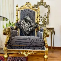مبل استیل سلطنتی مدل کاحی سایز بزرگ‌نو ( نو)