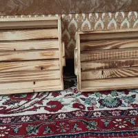 دو عدد سینی چوبی یکی ۳۰ در ۲۳ سانت ،یکی۲۶ در ۲۰