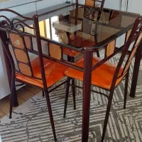 میزغذخوری چهارنفره زرشکی