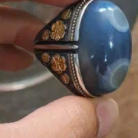 انگشتر مردانه رکاب طلا نقره