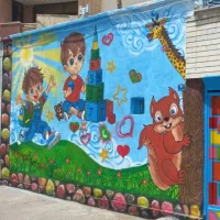 دیوار نویسی خوشنویسی نقاشی دیواری  سه بعدی
