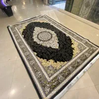 فرش دلبر شاهانه مشکی فرش حسینی هراجی ۳ روزه