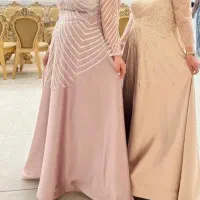 لباس مجلسی کار شده شیک و کاپ دار