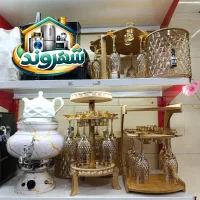 کلمن شیشه ای با کیفیت با پایه و درب چوبی