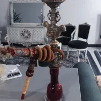 قلیان برنجی رخ شیر