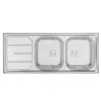 سینک توکار درسا لگن چپ و راست ۱۲۰ سانتی (نو پلمپ)